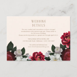 Details zur Botanischen und blumenreichen Hochzeit Begleitkarte