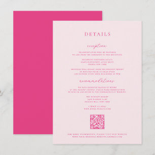 Details zur Cerise Pink Wedding Card Einladung