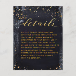 Details zur Einladung von Gold Starry Night Hochze