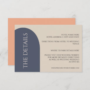 DETAILS ZUR EINSCHLIESSUNGSKARTE VON NAVY & PEACH BEGLEITKARTE