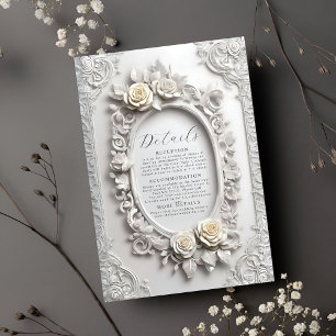 Details zur eleganten Jugendstil-Rose Begleitkarte