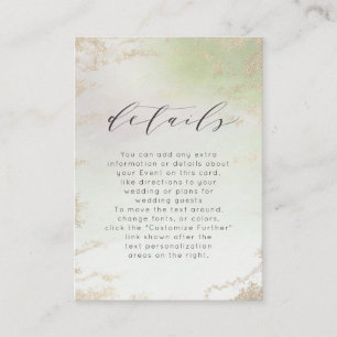 Details zur Frühjahrs-Grün-Gold-Foil-Frost Begleitkarte