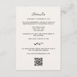 Details zur handgezogenen Weinkrähe Begleitkarte