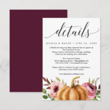 Details zur Herbst Bliss Pumpkin-Hochzeitkarte