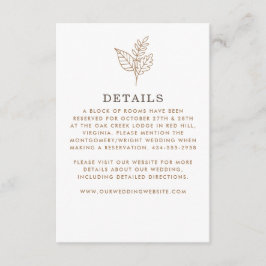 Details zur Herbstsprigreise Hochzeit Begleitkarte