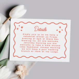 Details zur Hochzeit an der Grenze RSVP Karte