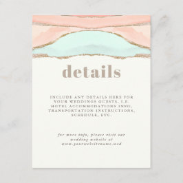 Details zur Hochzeit an der Küste Begleitkarte