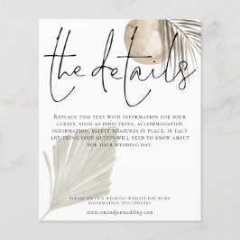 Details zur Hochzeit Boho Pampas Grass