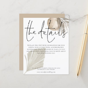 Details zur Hochzeit Boho Pampas Grass