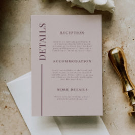 Details zur Hochzeit der Clean Line Begleitkarte