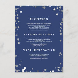 Details zur Hochzeit der Silver Confetti Navy - In Begleitkarte