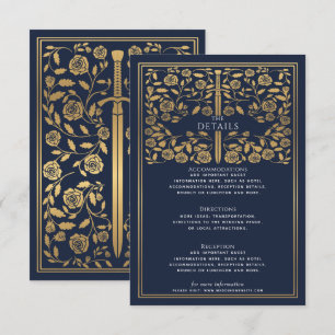 Details zur Hochzeit des Blauen Königsschwert Begleitkarte
