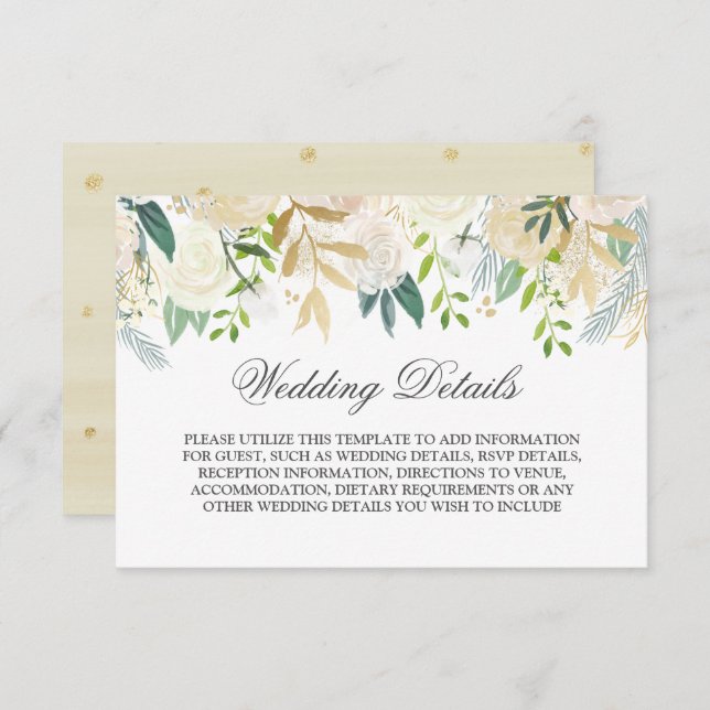 Details zur Hochzeit im Wasser Einladung (Vorne/Hinten)