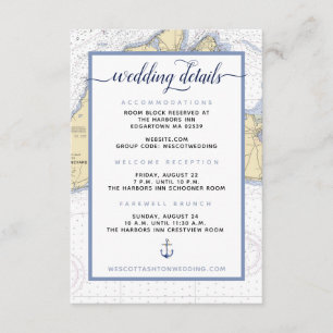 Details zur Hochzeit im Weingarten des Nautical Ma Begleitkarte