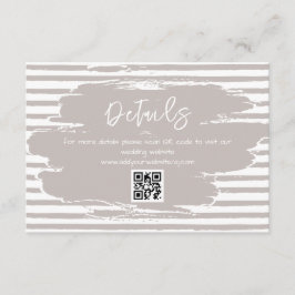 Details zur Hochzeit in Erdfarben Begleitkarte