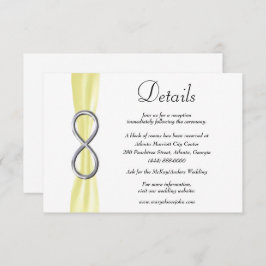 Details zur Hochzeit in Gelben Streifen Begleitkarte