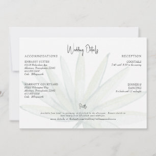 Details zur Hochzeit in tropischen Foliage Beach Einladung