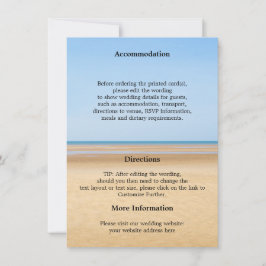 Details zur Hochzeit in Urlaubsort Einladung