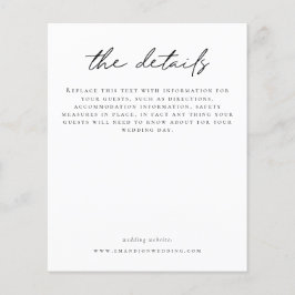 Details zur Hochzeit - Informelle Skriptumgebung