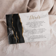 Details zur Hochzeit von Black Gold Agate Gray Mar