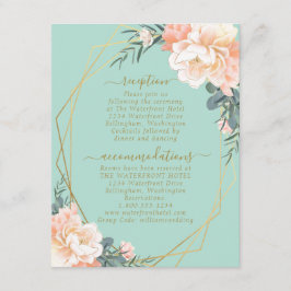 Details zur Hochzeit von Bläserblütenpfirsich Begleitkarte