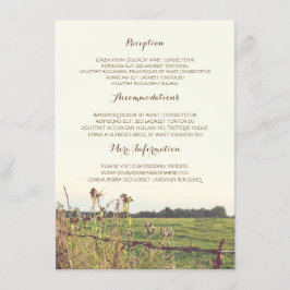 Details zur Hochzeit von Furnieren Begleitkarte