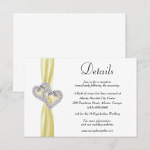 Details zur Hochzeit von gelben Ribbon mit Diamant