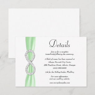 Details zur Hochzeit von Green Ribbon Diamond Begleitkarte