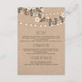 Details zur Hochzeit von Lichtern - Informationen Begleitkarte