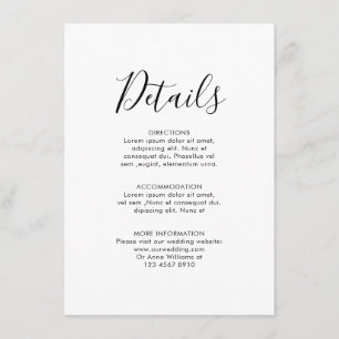 Details zur Hochzeit von Navy Blue Blush Pink Rose Begleitkarte