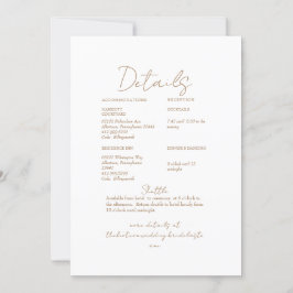 Details zur Hochzeit von Pampas Gold Text Einladung
