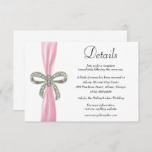 Details zur Hochzeit von rosa Ribbon Diamant