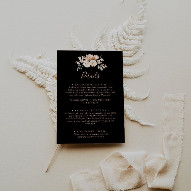 Details zur Hochzeit von Royal Floral Begleitkarte (Von Creator hochgeladen)