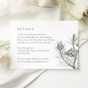 Details zur Hochzeit von Rustikal Green Pine RSVP Karte