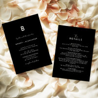 Details zur Hochzeit von Schwarz-Modern-Script-Mon