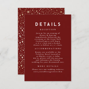 Details zur Hochzeit von Starry Night Celestial Re Begleitkarte