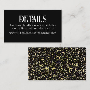 Details zur Hochzeit von Stars Begleitkarte