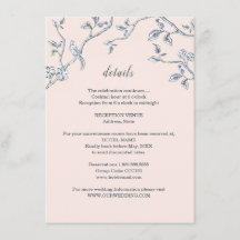 Details zur Hochzeit von Toile in Blau und Weiß