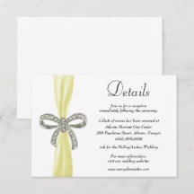 Details zur Hochzeit von Yellow Ribbon Diamond Bow