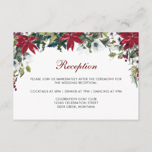 Details zur Hochzeitsempfehlung bei Red Poinsettia Begleitkarte