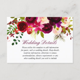 Details zur Hochzeitsfeier in Burgund Begleitkarte