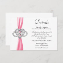 Details zur Hochzeitsfeier in Rosa Ribbon