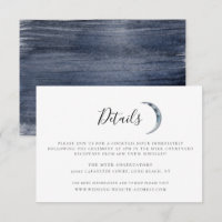 Details zur Hochzeitskarte für den blauen Mond