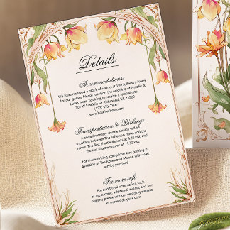 Details zur Hochzeitskarte Gelbe Blüte und Grüne