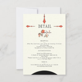 Details zur Hochzeitskarte Mitternacht RSVP Karte
