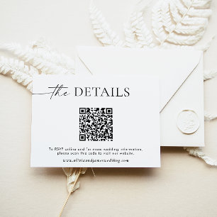 Details zur Hochzeitskarte, QR-Code-Hochzeitkarte Einladung