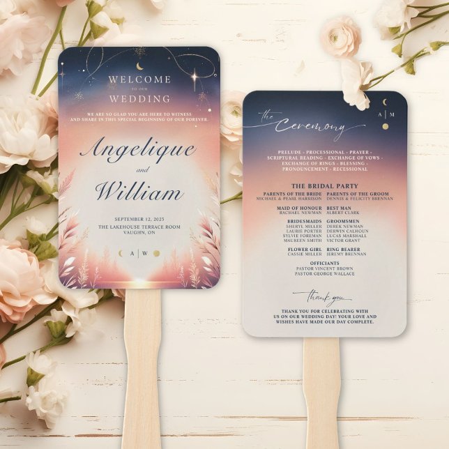 Details zur Hochzeitskarte Sunset to Moonrise Fächer (Von Creator hochgeladen)