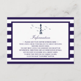 Details zur Hochzeitskollektion im Nautical Lighth Begleitkarte