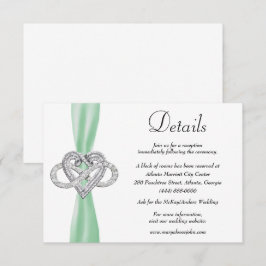 Details zur Hochzeitsstimmung im Grünen Ribbon Inf Begleitkarte