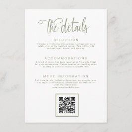 Details zur Hochzeitsszenierung mit grüner Handsch Begleitkarte